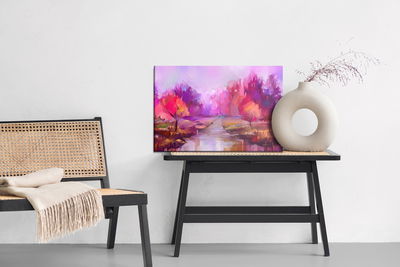 Ljuddämpande tavla - Abstract pink park