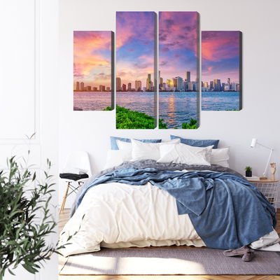 Ljuddämpande tavla - Panorama of miami during