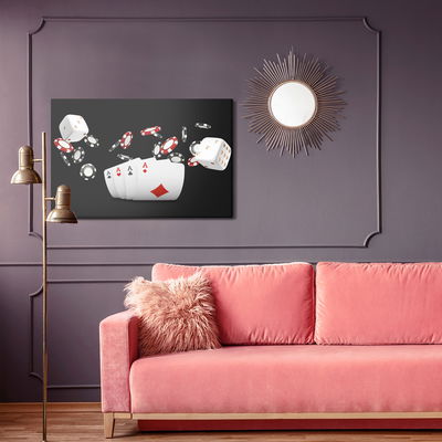 Ljuddämpande tavla - Aces with chips