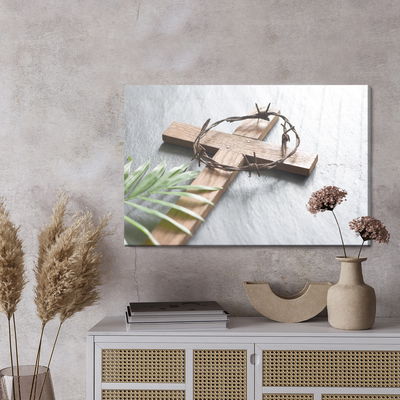 Ljuddämpande tavla - Easter wooden cross