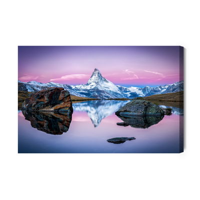 Ljuddämpande tavla - Lake in the mountains