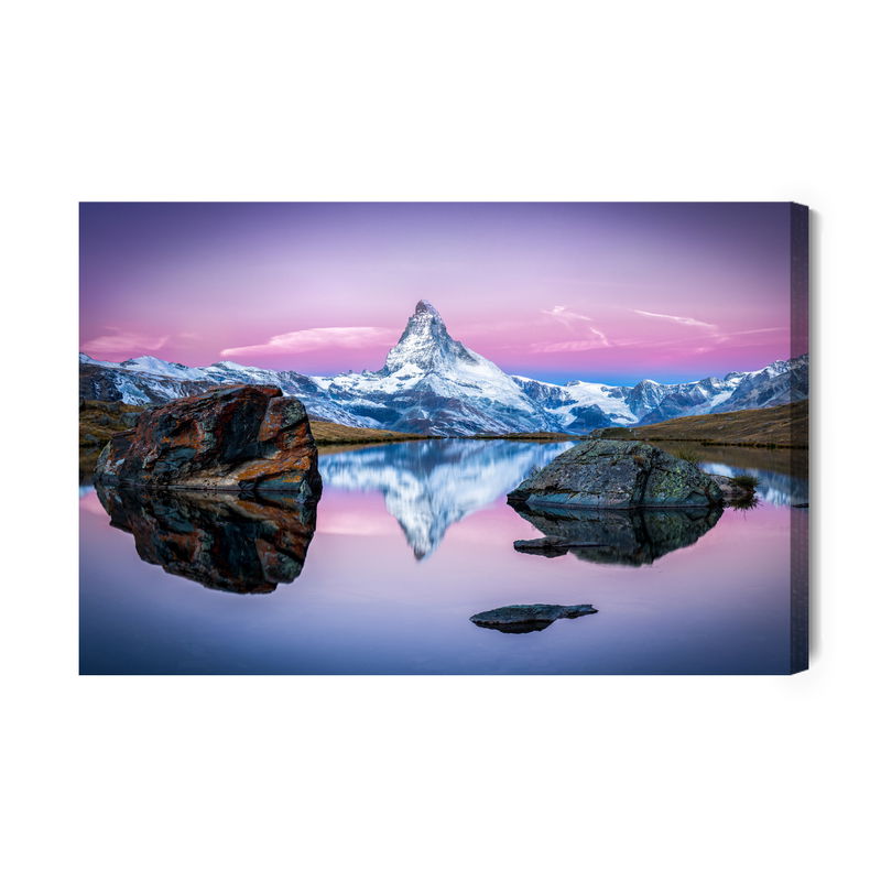 Ljuddämpande tavla - Lake in the mountains