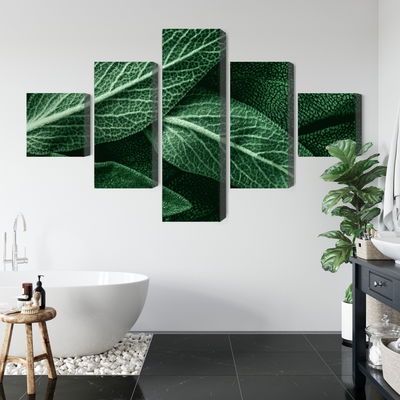 Ljuddämpande tavla - Salvia leaves on a macro