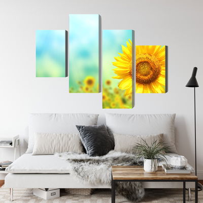 Ljuddämpande tavla - Decorative 3d sunflower