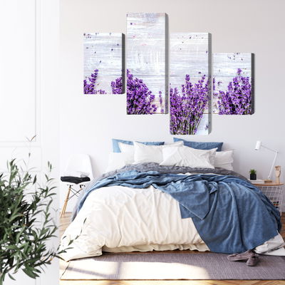 Ljuddämpande tavla - Lavender flowers on a rustic