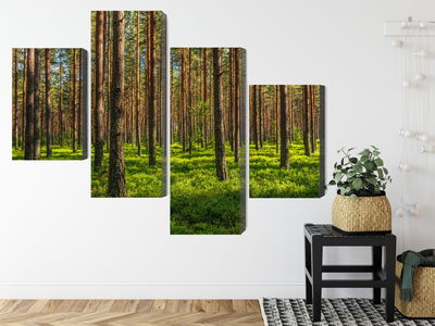 Ljuddämpande tavla - 3d pine forest