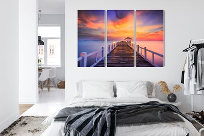 Ljuddämpande tavla - Sunset over the pier
