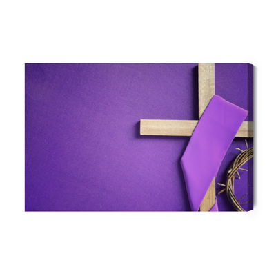 Ljuddämpande tavla - Cross on a purple background