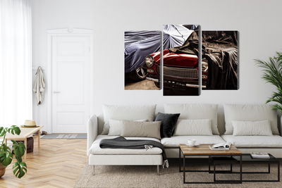 Ljuddämpande tavla - Italian retro car covered