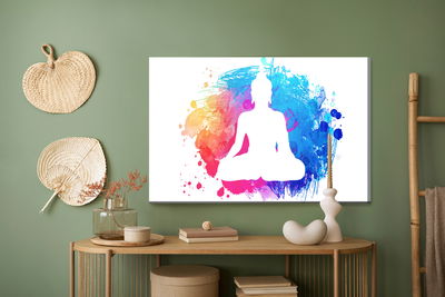 Ljuddämpande tavla - Buddha on a watercolor