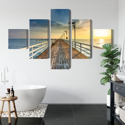 Ljuddämpande tavla - Wooden pier on the baltic sea