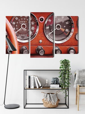 Ljuddämpande tavla - Counters in a retro car