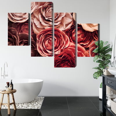 Ljuddämpande tavla - Colorful flowers close up 3d