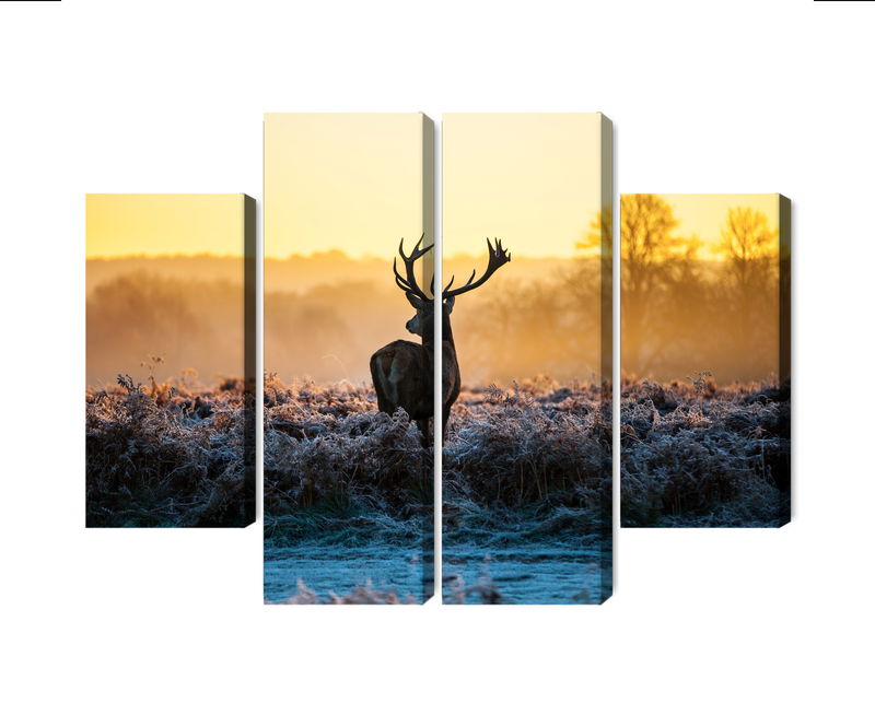 Ljuddämpande tavla - Deer in the rut in 3d