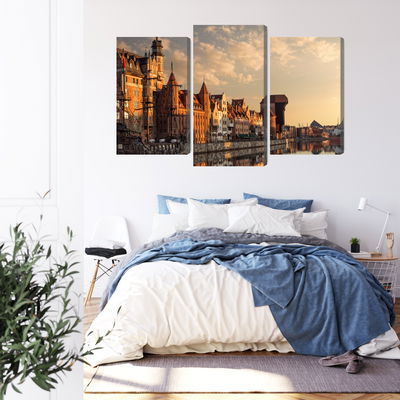 Ljuddämpande tavla - The port of gdansk at sunset