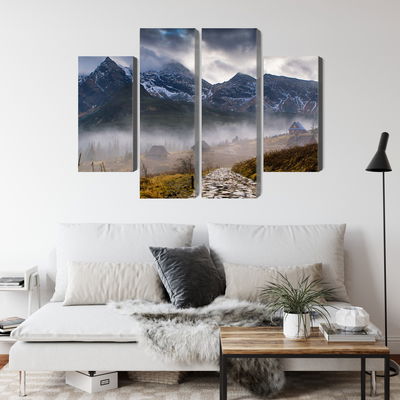 Ljuddämpande tavla - Misty landscape with hala