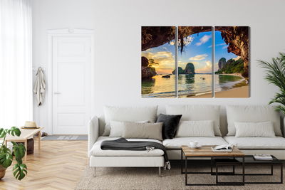 Ljuddämpande tavla - Sunset on a beach in thailand