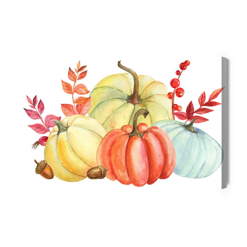 Ljuddämpande tavla - Pumpkins painted