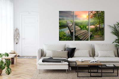 Ljuddämpande tavla - Meadow at dawn