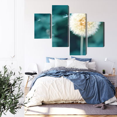 Ljuddämpande tavla - Dandelion flower close up 3d