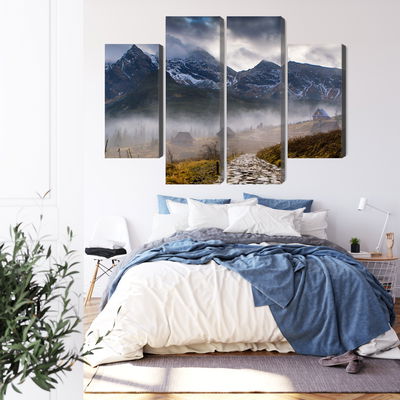 Ljuddämpande tavla - Misty landscape with hala