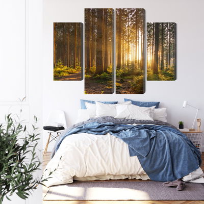 Ljuddämpande tavla - Sunset in the forest