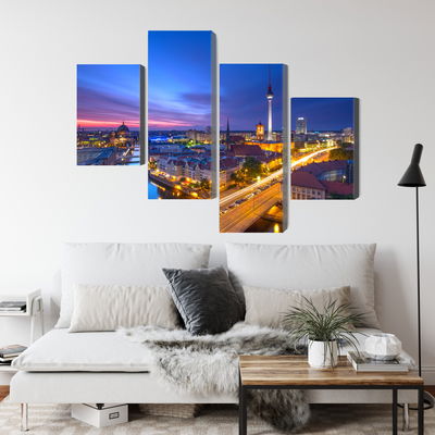 Ljuddämpande tavla - Berlin panorama at sunset