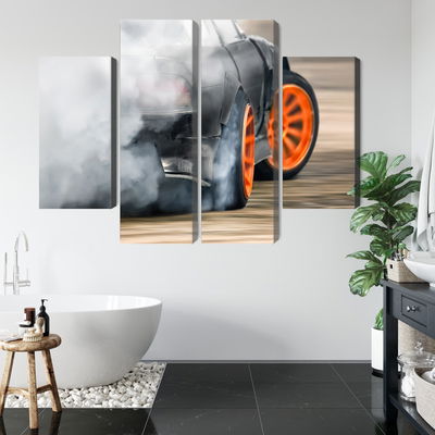 Ljuddämpande tavla - Drifting car in a puff