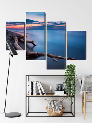 Ljuddämpande tavla - The sea landscape at evening