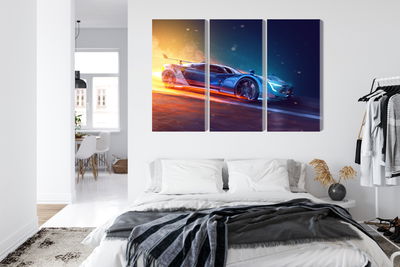 Ljuddämpande tavla - 3d futuristic sports car