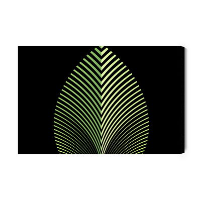 Ljuddämpande tavla - Abstract leaves pattern