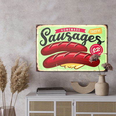 Ljuddämpande tavla - Sausages and vintage