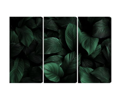 Ljuddämpande tavla - Green leaves on a macro scale