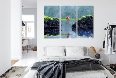 Ljuddämpande tavla - Snail in the rain