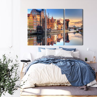 Ljuddämpande tavla - Gdansk motlawa at sunrise