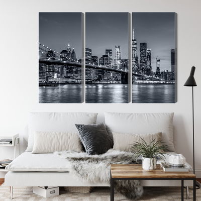 Ljuddämpande tavla - Panorama of New York at night