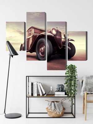 Ljuddämpande tavla - Vintage car with a 3d effect