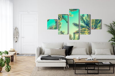 Ljuddämpande tavla - Bottom view of the palm trees