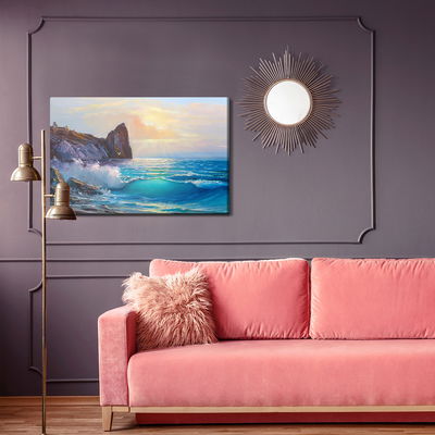 Ljuddämpande tavla - Rocky coast and the sea