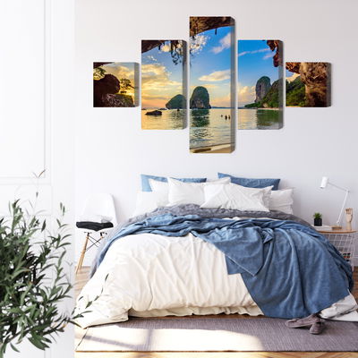 Ljuddämpande tavla - Sunset on a beach in thailand