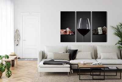 Ljuddämpande tavla - A glass of red wine