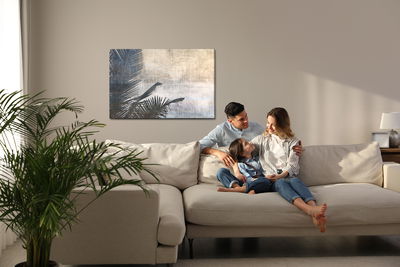 Ljuddämpande tavla - Vintage palm leaves