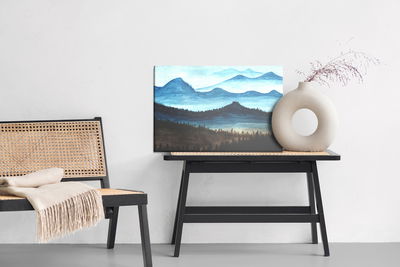 Ljuddämpande tavla - Watercolor mountain