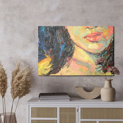 Ljuddämpande tavla - A female face in an abstract