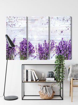 Ljuddämpande tavla - Lavender flowers on a rustic
