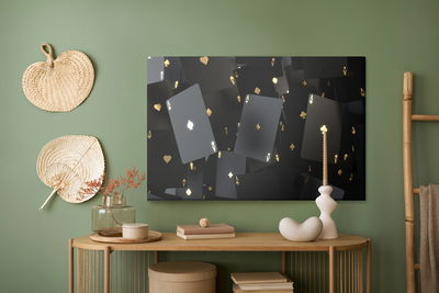 Ljuddämpande tavla - Floating black cards