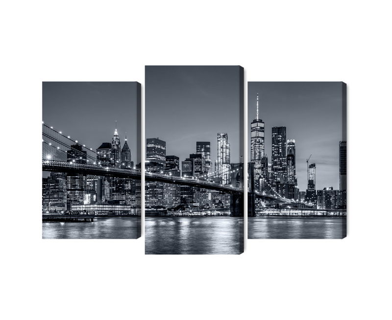 Ljuddämpande tavla - Panorama of New York at night