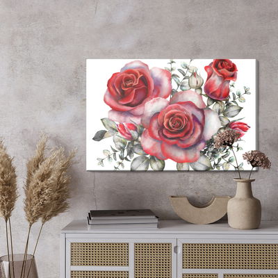 Ljuddämpande tavla - Red roses painted