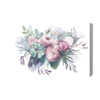 Ljuddämpande tavla - Pastel flowers painted