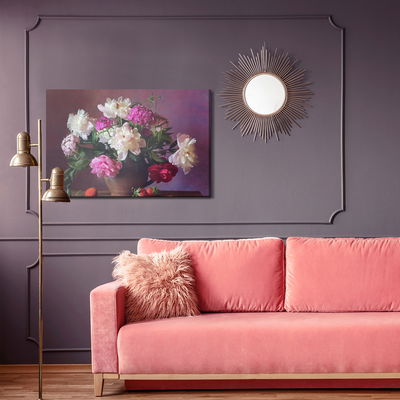 Ljuddämpande tavla - Peonies with fruit